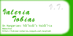 valeria tobias business card